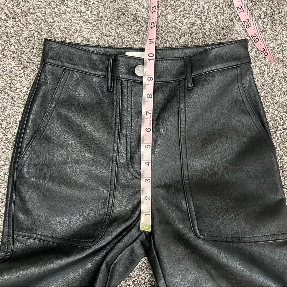 Aritzia Wilfred Free Lucy Black Vegan Leather Utility‎ Pant Size 00